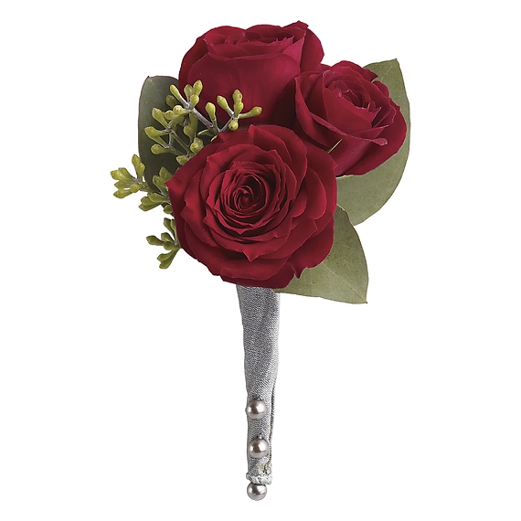 King&#039;s Red Rose Boutonniere